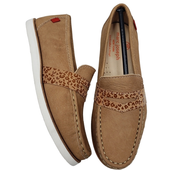 Marc Joseph | NIB Dumbo Porcelain Nobuck Classic Preppy Leather Loafers Girl's 1 - Picture 1 of 14